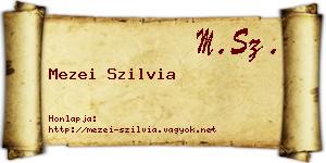Mezei Szilvia névjegykártya